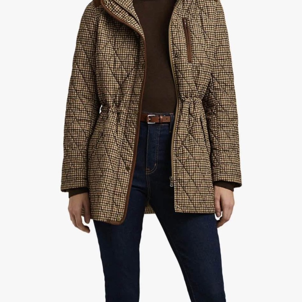 Women's Quilted Tan Jacket